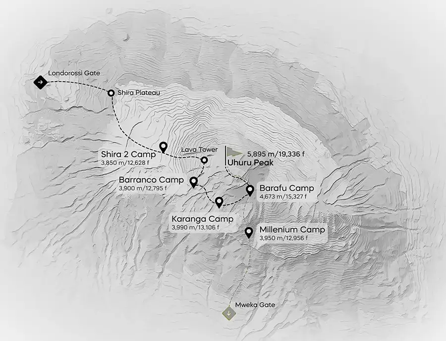 6 days Lemosho Route